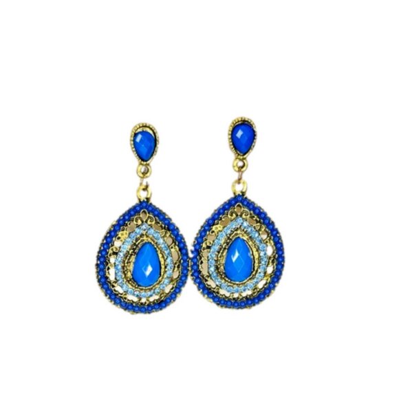 NEW Blue Fashion Drop Earrings - Picture 1 of 3